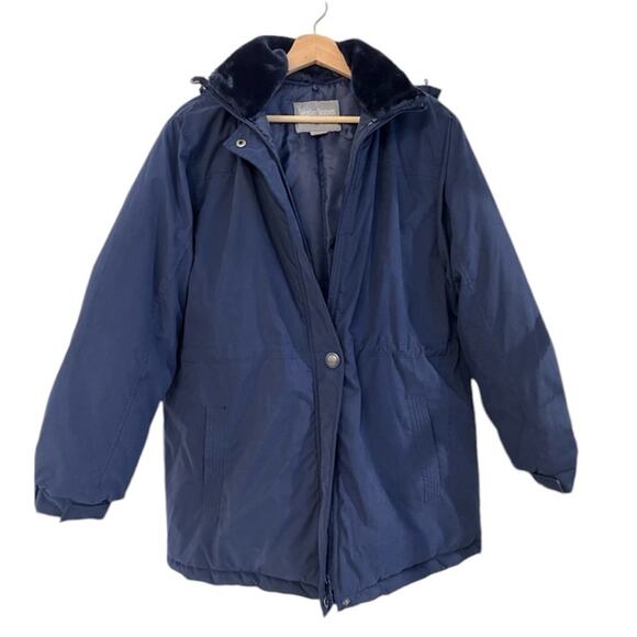 WEATHER STOPPERS Coat Jacket by Totes Size LP Powder Blue Hooded - Picture 1 of 14